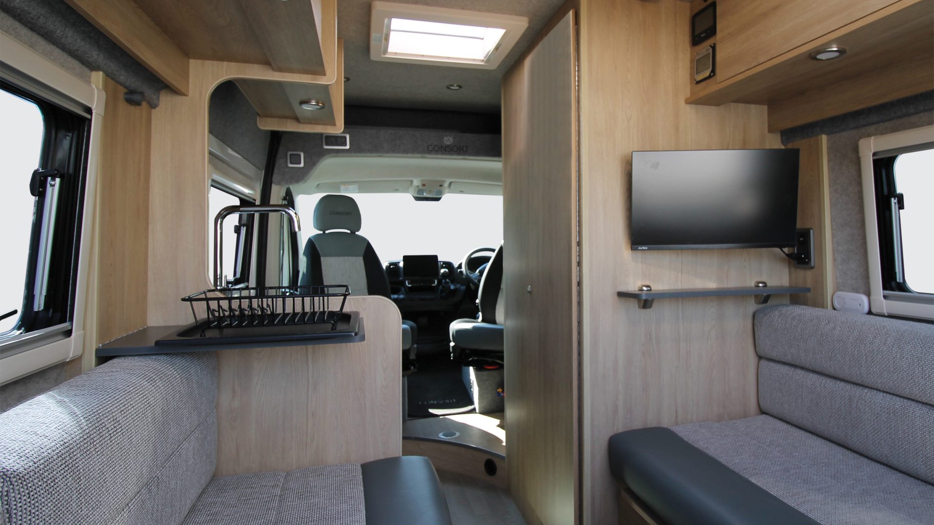 COVE van conversion seating area.