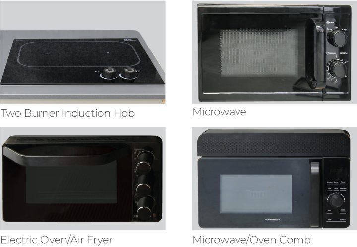 Gas free kitchen appliance options.