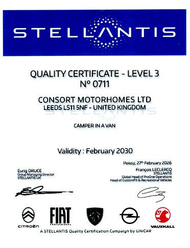 Stellantis approved certificate.