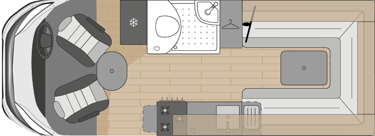 The daytime floorplan of the OSLO.