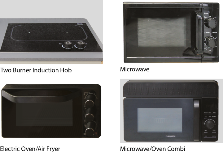 The ktichen options available across the range of Consort Motorhomes.