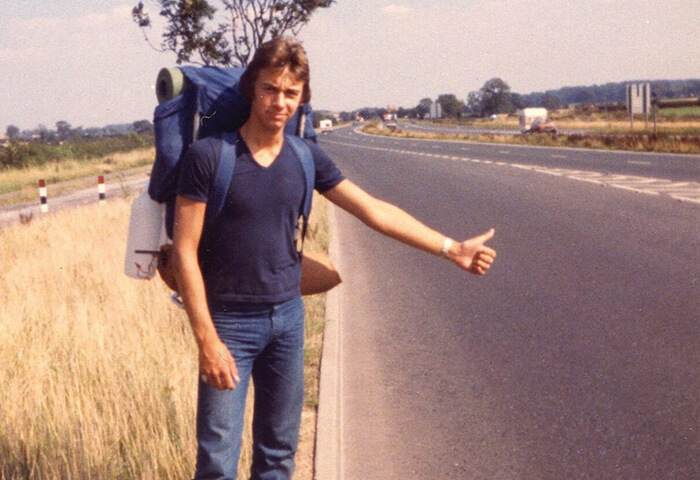 Scot Naylor backpacking in the 1970's.